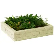NEW! Modern Home 4'x4' Stone Raised Garden Bed Kit - Modular Flower/Planter Kit