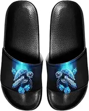 [Psesaysky] Footwear for Mens Open Toe Athletic Sandals Anti-Slip Sole Slide Sandals Pillow House Flat Shoes Comfortable Slip On Slippers for Indoor & Outdoor