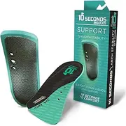 10 Seconds 3715 Arch Stability 3/4 Insoles, W 11.5, M 10, 1 Pair