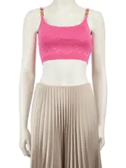 Pink Paradise Medusa 95' Knit Crop Top