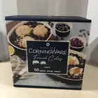 CORNING WARE FRENCH COLORS NAVY BLUE 10 PC. BAKEWARE SET NEW
