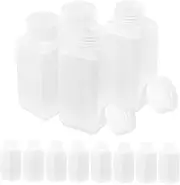 GANAZONO 12Pcs Empty Bottles Liquid Laboratory Bottles with Cap for Safe Storage and Transport Semi Transparent Design for Chemicals and Samples