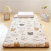 Japanese Mattress, Portable Tatami Breathable Floor Sleeping Pad Cotton Fill Single Double Roll Up Foldable pad for Floor Guest Bed Sofa UE-MAOLU(C,150 * 200cm)