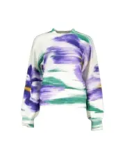 Desigual Abstract Print Pullover Sweater Women White
