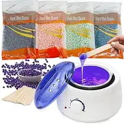 AISky 2024 Waxing Kit for Women,Waxing Kit for Brazilian Wax,Wax pot Heater with Wax Beans,Wax warmer for Sensitive Skin Hair Removal,Easy to Use Wax Melt Warmer.AU Plug (White)