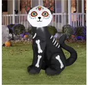 Halloween Inflatable Day Of The Dead Cat Halloween Yard Decor 3.5 Ft