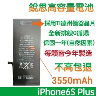 不高包退【加購優惠】iPhone6S 5 7 8 Plus iPX XS Max XR SE2 銳思高容量電池 原廠電池