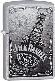 Zippo Adult-Unisex 29285 Satin Chrome Jack Daniel's Old No.7 Windproof Lighter