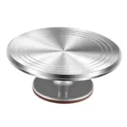 Aluminium Alloy Revolving Cake Stand 12 Inch Rotating Cake Turntable Silver