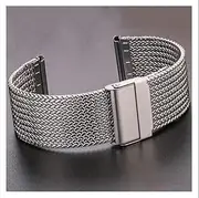 MVBVTKTAER Stainless Steel Strap Bracelet 16 Mm 18 Mm 20 Mm 22 Mm Strap Ladies Men's Replacement Strap Accessories Watch Strap(20mm)