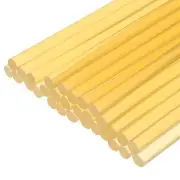 30pcs Mini Hot Glue Gun Sticks 10.6" x 0.27"for Glue Gun, Yellow Clear