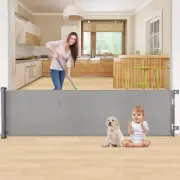 120" Extra Wide x 34" tall Retractable mesh Baby Gate, pet gate