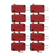 10Pack Red New 3 Pin Microswitch Push Button For Arcade Mame Jamma Games E