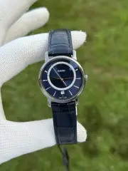 RADO Diamaster Quartz Blue Dial Ladies Watch blue leather strap Watch