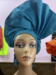 Auto Gele Aso Ebi We Have 3 Blue Colors