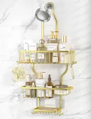 Shower Caddy over Shower Head Never Rust Aluminum Large Hanging Shower Caddy wit
