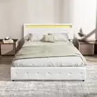 Levede Double Led Bed Frame with 4 Storage Drawers & USB Charging Station, with