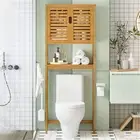 Bathroom Over Toilet/Washing Machine Storage Cabinet Organizer Rack w/Cupboard
