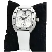 COOSSA ORIGINAL Special Edition Women Tonneau 35MM Silver/White Day-Date Watch