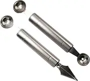 KICHOUSE Fruit Ball Spoons 1 Set Stainless Steel Fruit Scoop Melon Baller Scoops Kitchen Tool Suitable for Watermelon Cucumber Papaya