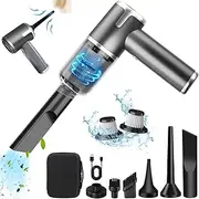 ZCOINS Handheld Car Vacuum Cleaner Cordless, 8000Pa Powerful 2-in-1 Lightweight Vacuum and Air Blower, Dual Filter Rechargeable Mini Hoover for Pet Hair, Car, Home, Office, Kitchen