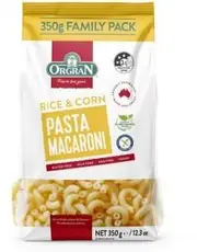 Orgran Rice & Corn Macaroni Pasta G/F 350g