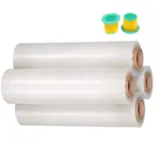 4 Roll Stretch Film CLEAR Hand Use 500mm x 400M 25UM Pallet Shrink Wrap