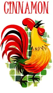 Vintage GAUDY ROOSTER Spice Jar Labels Decals - Colorful Cheery Roosters