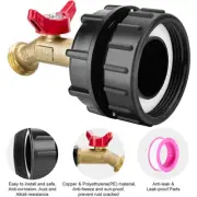 275 330 Gallon IBC Tote Tank Adapter 2.44" Fine Thread 1/2" Male NPT × 3/4" GHT