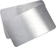 NBEADS 8 Pcs Metal Business Card, 3.35"x2.19" Stainless Steel Blanks Name Card Engraved Business Card for House Office Customer DIY Gift Cards