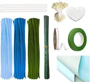 ａ aternee Pipe Cleaners Chenille Stem Kit, Chenille Stem Crafting, Creative Handmade Decorations Pipe Cleaners for Craft Arts, Blue