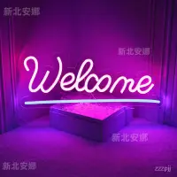 在飛比找蝦皮購物優惠-安娜 客製 led霓虹燈welcome英文字母霓虹燈店招歡迎