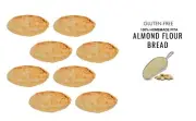 Homemade 100% Blanched Almond Flour Plain Pita Bread - 8 Loafs 6 inch each