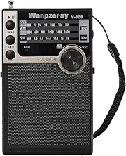 Wenpzeray Y-706 Portable Pocket Radio AM FM SW Band Receiver Battery Operated Transistor with Good Loud Sound Speaker Support USB/TF Card Play Headphone Jack for Indoor Outdoor Emergency (Black)