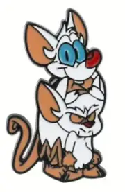 Pinky & the Brain ENAMEL PIN - Pinky and the Brain. Australian Stock