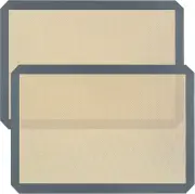 Silicone Baking Mat, Silicone Cookie Sheets for Baking 16.5"L X 11.6"W 2 Pack Re