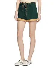 Sandro Two Tone Cuffed Shorts