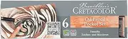 CRETACOLOR Oil Pencil Sketching and Drawing Set 6 Count (Pack of 1) 15-40-007