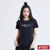 在飛比找momo購物網優惠-【5th STREET】女復古標籤短袖T恤-黑色