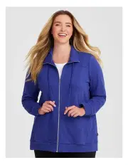 [Taking Shape] Funnel Neck Active Jacket in Sapphire