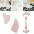 Facial Massage Roller Tool - Natural Pink Rose Quartz Crystal Stone Face Neck AU