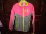 NWT Girls Size M Nike Soft Shell Jacket Coat Pink Gray Green Water Wind Resistan