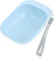 Toyvian Portable Dog Water Bowl Raised Slow Feeder for Outdoor Activities Travel Abs Material Blue
