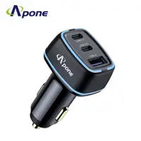 在飛比找e-Payless百利市購物中心優惠-【Apone】105W PD+QC 3孔 快充 車用充電器