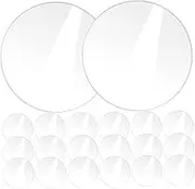 20pcs Acrylic Disc Acrylic Plate Stand Acrylic Cake Disc Acrylic Circle Rounds Acrylic Circle Blanks Acrylic Board Clear Round Acrylic Board Clear Acrylic Round Circle Transparent