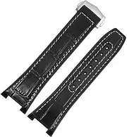 [KAVJU] Substitute For Omega Constellation Double Eagle 131.133 Series Watchband Manhattan Rubber Cowhide Male Observatory Strap Notch 25-14mm