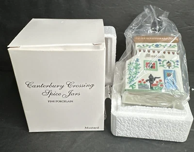 Canterbury Crossing MUSTARD Lenox Spice Village Unused Not Displayed NEW IN BOX