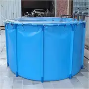 Outdoor Above Ground Pool, Thickening Circular Canvas Aquarium Fish Pond, Large Collapsible Tarpaulin for Koi Culture Water Storage Tank(1x0.8m)