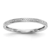 10K Set of 2 White Gold Real Diamond Wedding Band