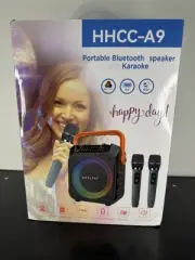 Portable BlueTooth Karaoke Speaker w/2 Microphones Moyleaf HHCC-A9 *NEW*